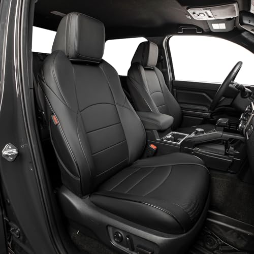 EKR 4runner Seat Covers Full Set (5 Seats) 2025 2026 Car Seat Cover for Toyota 4 Runner Leather Seat Covers for Cars SUV Automotive Seat Covers Car Seat Protector Cushion Waterproof(Black)