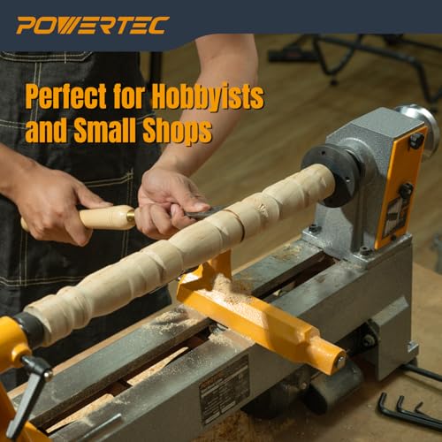 POWERTEC LT1018 Benchtop Mini Wood Lathe