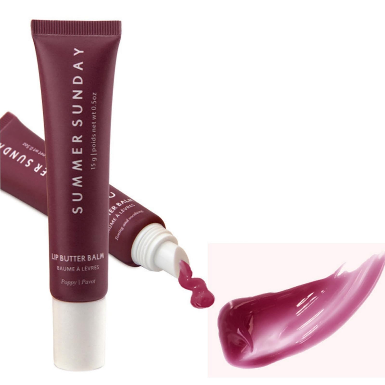 Summer Friday Lip Balm, Summer Sunday Moisturizing Natural Lip Balm, Tinted Lip Balm Lip Mask, Conditioning Lip Mask and Lip Balm for Instant Moisture, Shine and Hydration, Soothing Lip Care