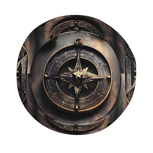 Magical Design Norse Runes Compass Unisex Adult Sunshade Bucket hat, Summer Beach Sun hatï¼ŒLight and Breathable Foldable Black4
