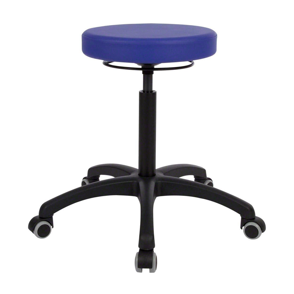 Sport-Tec Drehhocker Standard mit Komfort-Polster und Rollen, Rollhocker Arbeitshocker