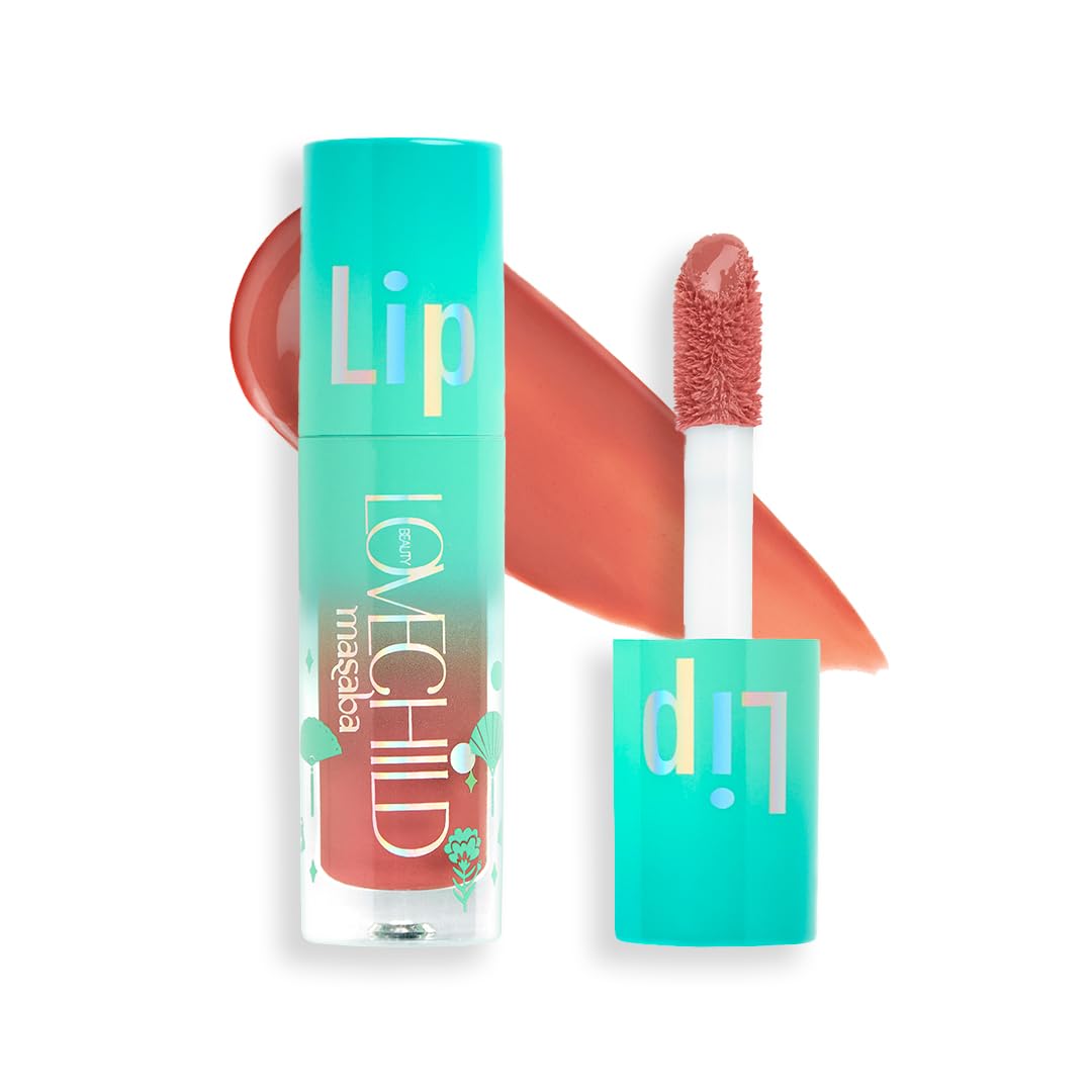 Lovechild Masaba Lip Gelato Tinted Lip Oil|Hydrating, Luminous Finish |With Vitamin E, Jojoba Oil, Hyaluronic Acid & Shea Butter, Guava Glitz, 5Ml, Beige