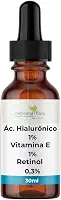 Sérum Ácido Hialurônico 1% + Vitamina E 1% + Retinol 0,3% - 30ml