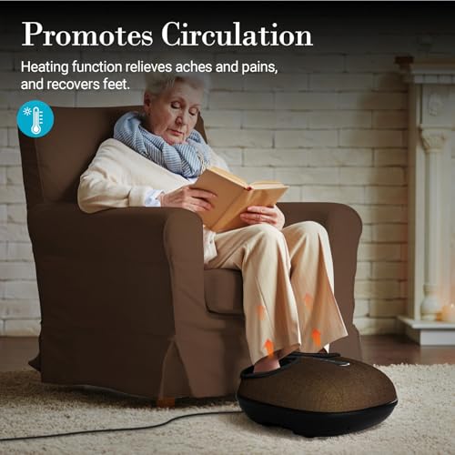Image of CuPiLo Foot Massager with Heat, FSA Eligible HSA Store, Shiatsu Feet Massager with Remote Control, 5 Level Compression Knead Foot Massage for Plantar Fasciitis, Birthday Gifts for Women Men Mom Dad