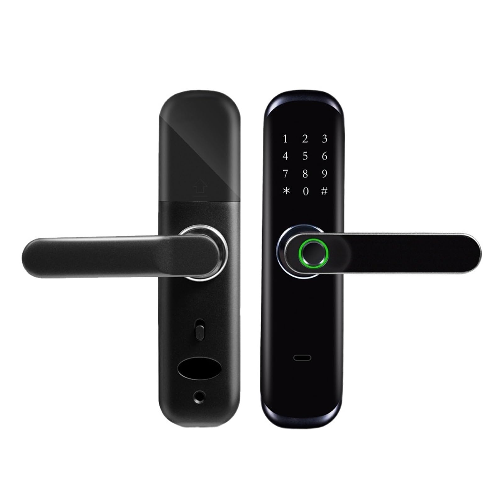 72mm/85mm Euro Mortise Biometic Fingerprint Tuya Wifi Ttlock IC Card Pin Codes Keyless Electronic Digital Smart Door Lock (Color : Bronze Red ttlock, Size : 5572)