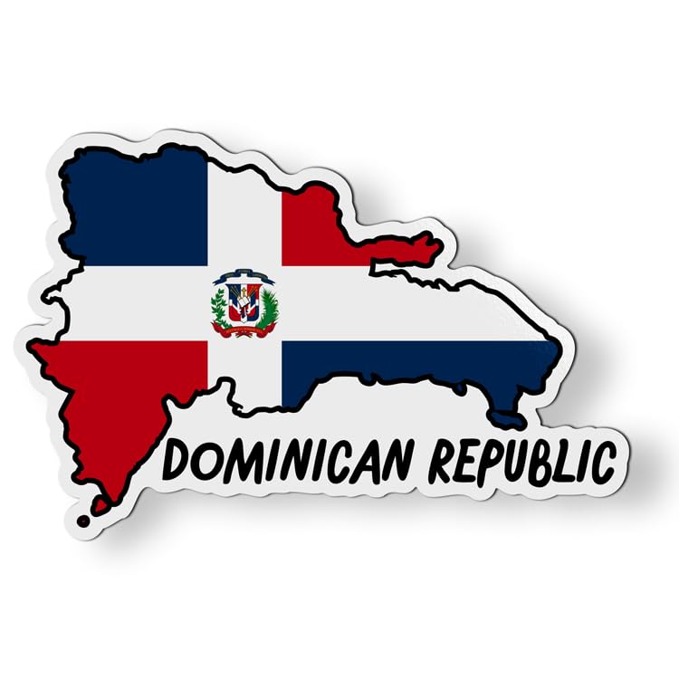 Imán mapa República Dominicana 4.5" para nevera
