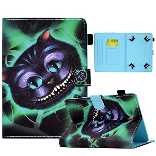 10 Inch Tablet Case Cover   Funda Universal con Soporte de Cuero Funda Tipo Folio Compatible con Fire HD 10, Google Nexus 9/10, Galaxy Tab E 9.6 / Tab A 10.1, Sony Xperia Z / Z2 / Z3 (Big Cat)