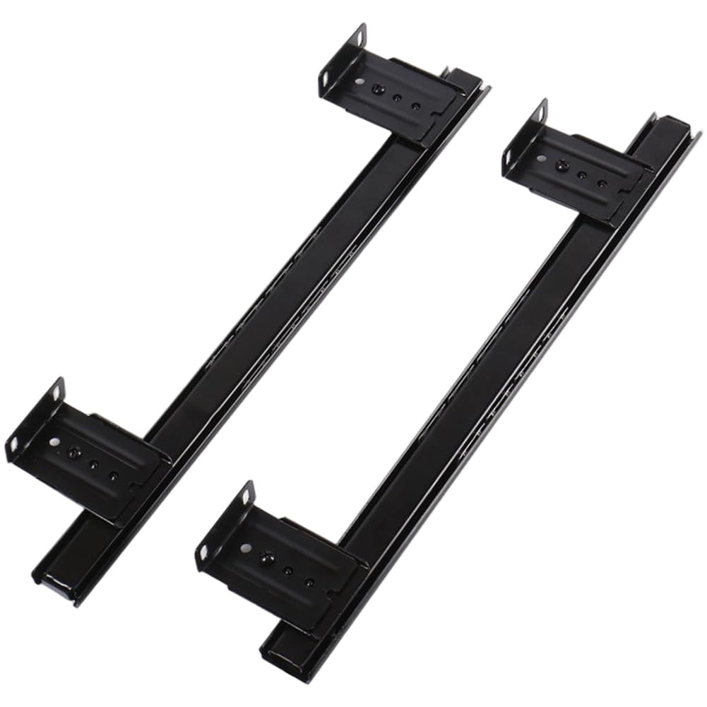 Bandeja de teclado ajustable para debajo del escritorio con deslizamiento de rodamiento de bolas suave, 4 niveles de altura ajustable, soporte para bolígrafo integrado, fácil instalación para uso en