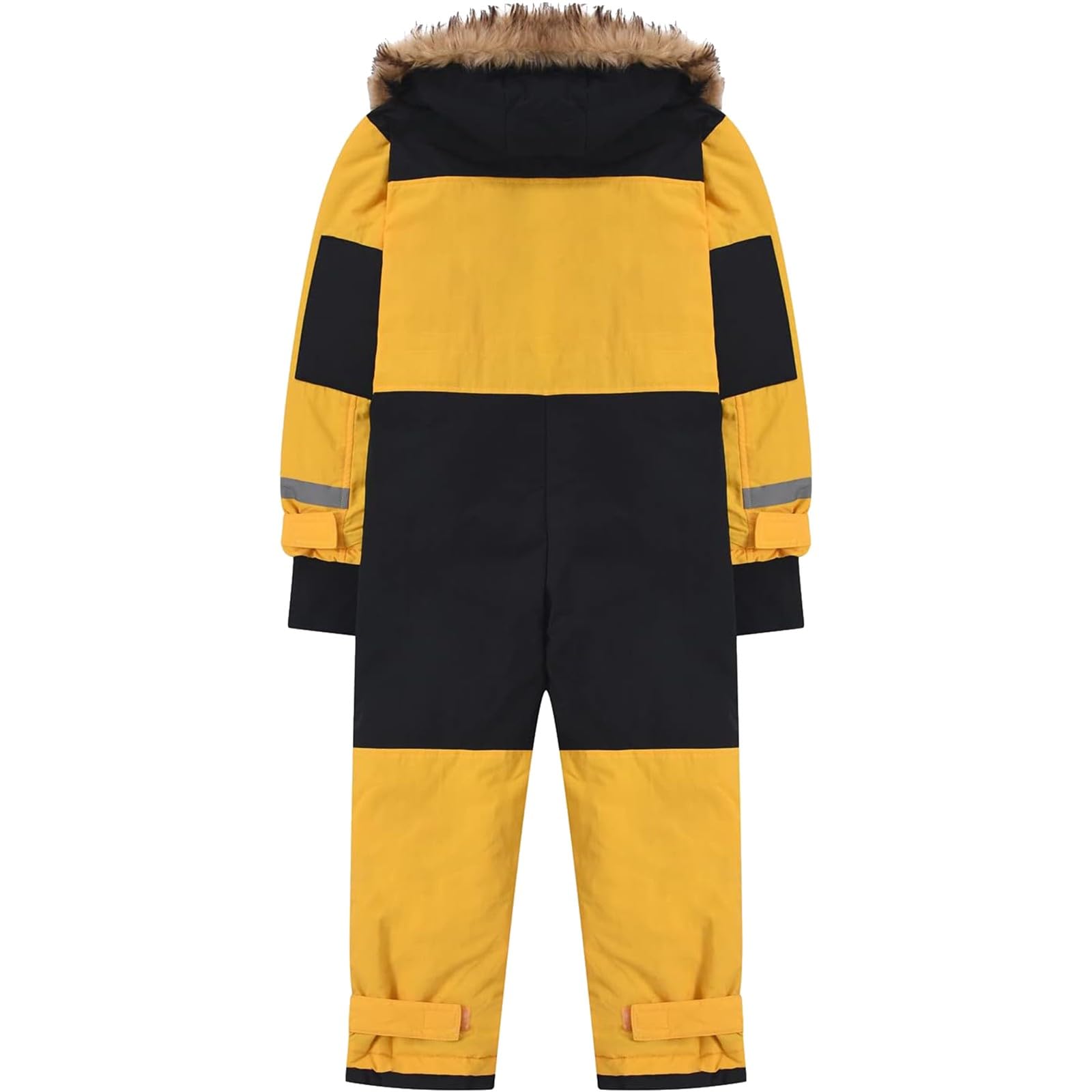 Mono de esquí unisex para niños con capucha, traje de nieve unisex impermeable mono de nieve impermeable transpirable trajes de esquí espesados cálido traje de barro al aire libre softshell