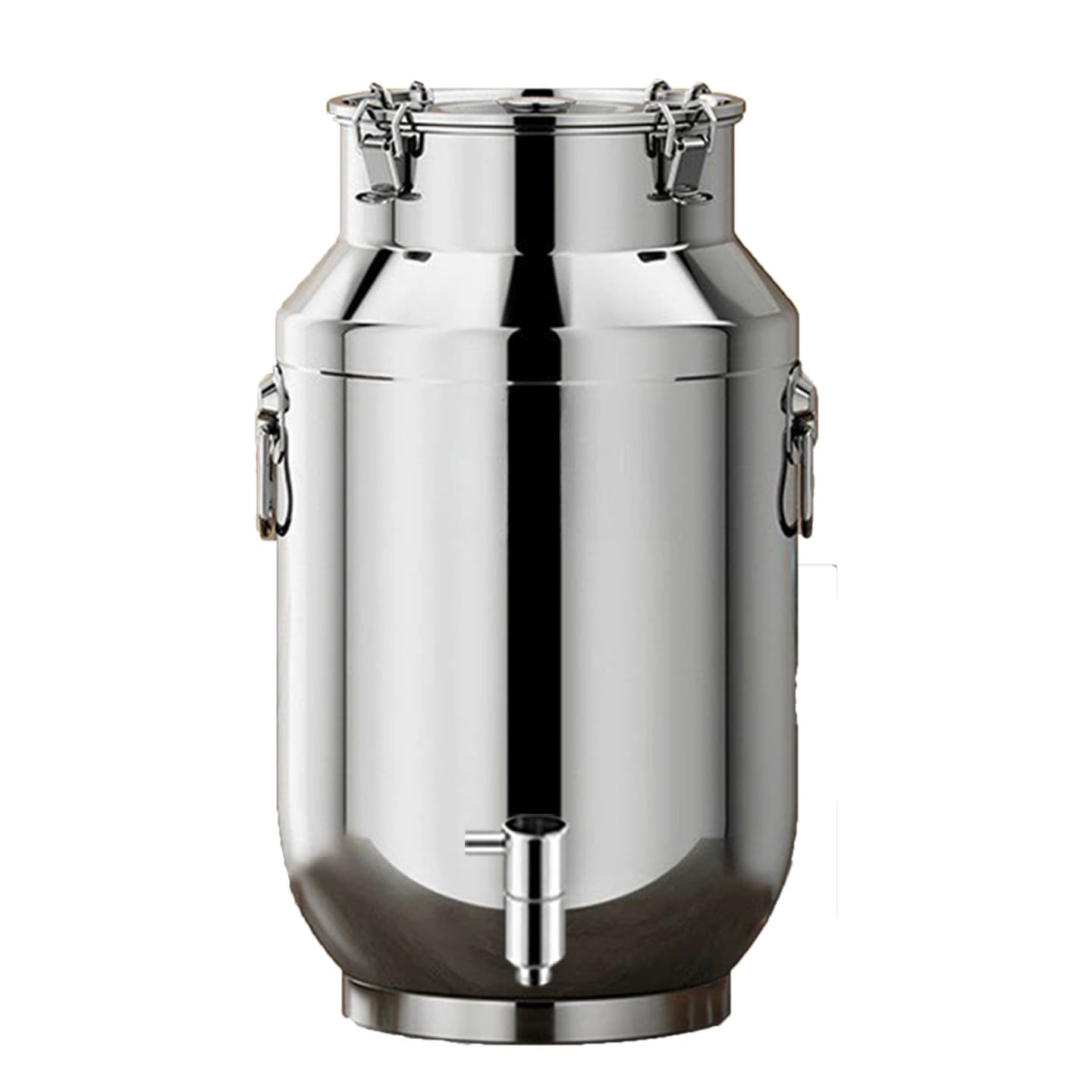 aliooila large stainless steel water container 50 l, sealed bucket seal milk transport bottle container cans canister storage barrel food tub For Milk Wine And Oil Etc(capacity,50L)