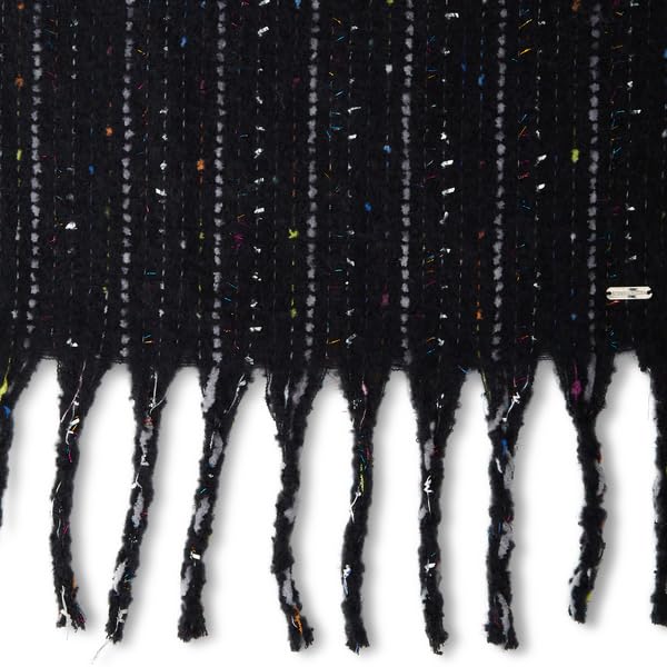 STEVE MADDEN BLANKET WRAP WITH FRINGE, BLACK2