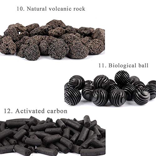 spritool 12 in 1 (1 Pack 1.1 LB) Aquarium Filter Material Ceramic Biochemical Ball Fish Tank Medium Aquarium Accessories Gift Net Bag