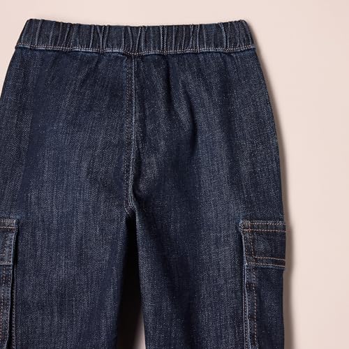 Image of Amazon Essentials Boys and Toddlers' Stretch Denim Cargo Jean with Elastic Waist