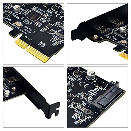 Tarjeta conversora PCI a USB 3.1 Gen 2 dual Type-C para torre PC 5