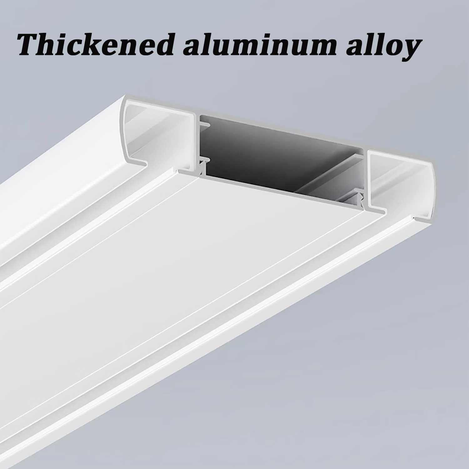 Système de tringle à rideaux double voie en aluminium – Tringle à rideaux de 1,8 m / 5.9ft montée au plafond pour rideaux coulissants lisses et solutions polyvalentes de décoration d'intérieur
