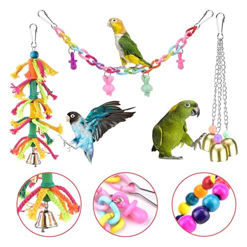 Cage à oiseaux pour perroquets équipée avec kit de jouets et perchoirs - 5