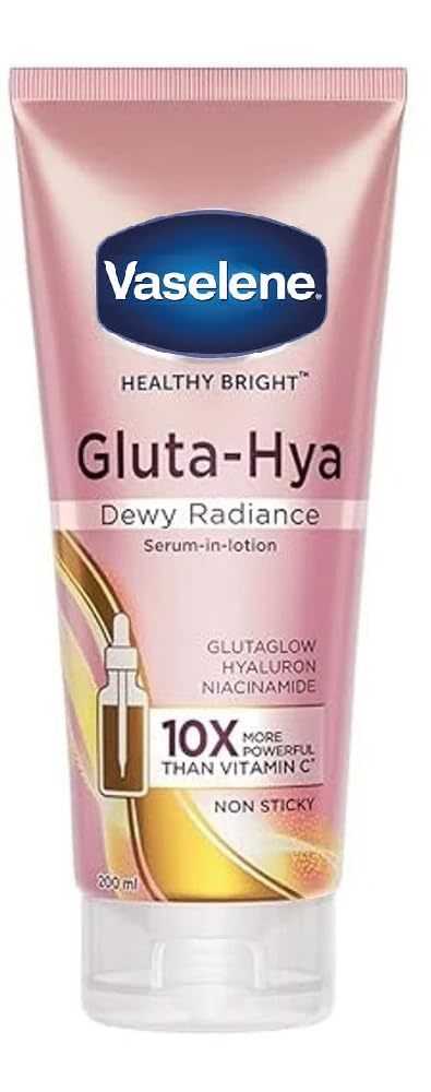 Vaselene"s Gluta-Hya Dewy Radiance, 200ml, Serum-In-Lotion, Boosted With gluta-Glow, for Visibly Brighter Skin from 1st Use