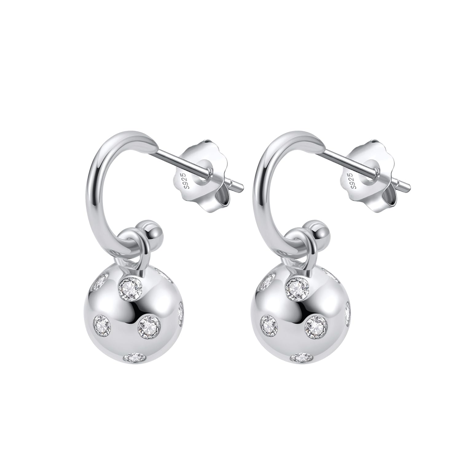 SILVER925 SLIDE BALL HOOK EARRINGS/シルバー SILVER925 SLIDE BALL DESIGN HOOK EARRINGS/シルバー/ピアス
