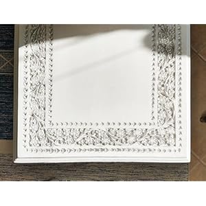 Wooden Coffee Table for Living Room Living Room Centre Table Wooden Coffee Table Made from Mango Wood Rectangular Wooden Coffee Table Wood Accent Table 36×18 Inch Antique White