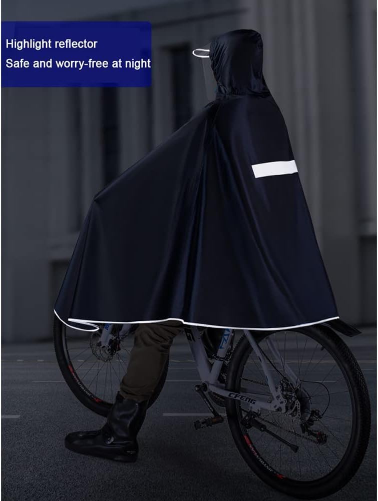 Hombre Mujer Ciclismo Bicicleta Bicicleta Chubasquero Capa De Lluvia Poncho con Capucha Impermeable A Prueba De Viento Movilidad Funda De Scooter Ligero Compacto Reutilizabl, Red, Single 2XL
