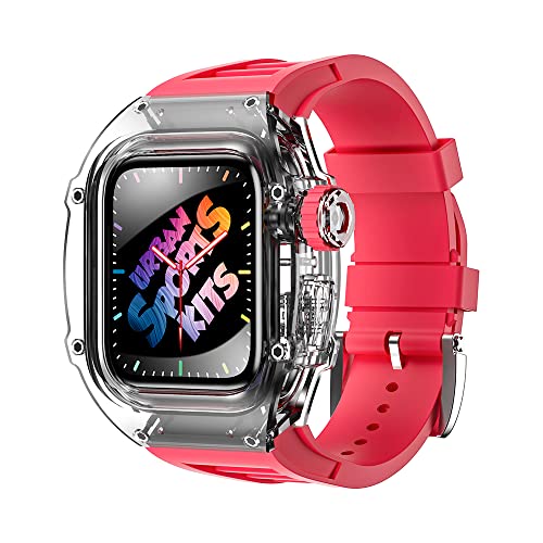 Correa de repuesto deportiva e impermeable con bisel para Apple Watch Series 9 y 8 6