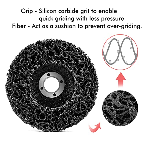 image for LAIWOO 5 Pack Strip Discs Stripping Wheel for Angle Grinders Rust Remo