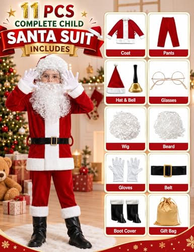 Disfraz Completo de Santa Claus para Niños miniatura 6