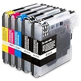 esmonline cartucce per stampanti compatibili per brother lc1100 lc980 xl – 20 pezzi, 8 x nero 4 x ciano, 4 x magenta 4 x giallo