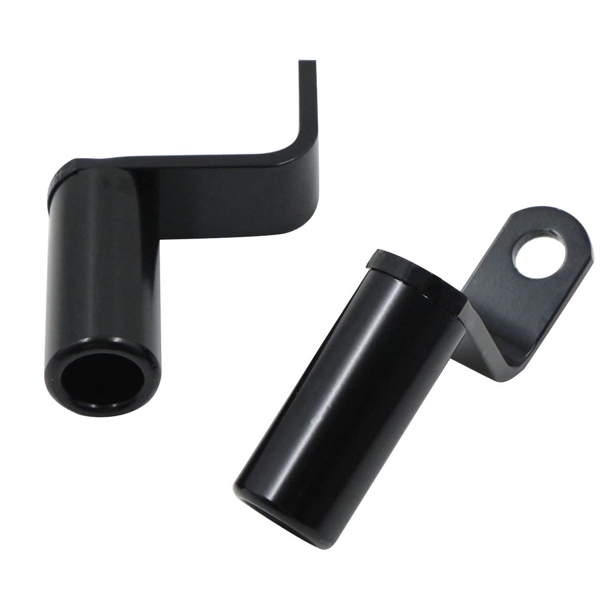 Moto Estensore per Manubrio Supporto - Luci da Lavoro Universale Torcia Specchietto Retrovisore Bici Tachimetro Faro Prolunga Staffa Scooter Luce Cellulare (2 Pezzi, Nero)