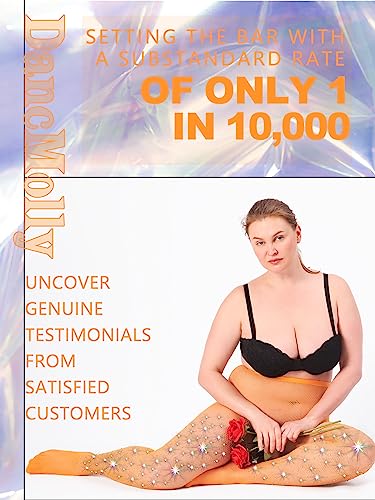 Image of DancMolly 10X Strong Ultra Sparkly Rhinestone Fishnet Stockings, Plus Size Sparkle Tights for Women Sexy Party Concert Outfit