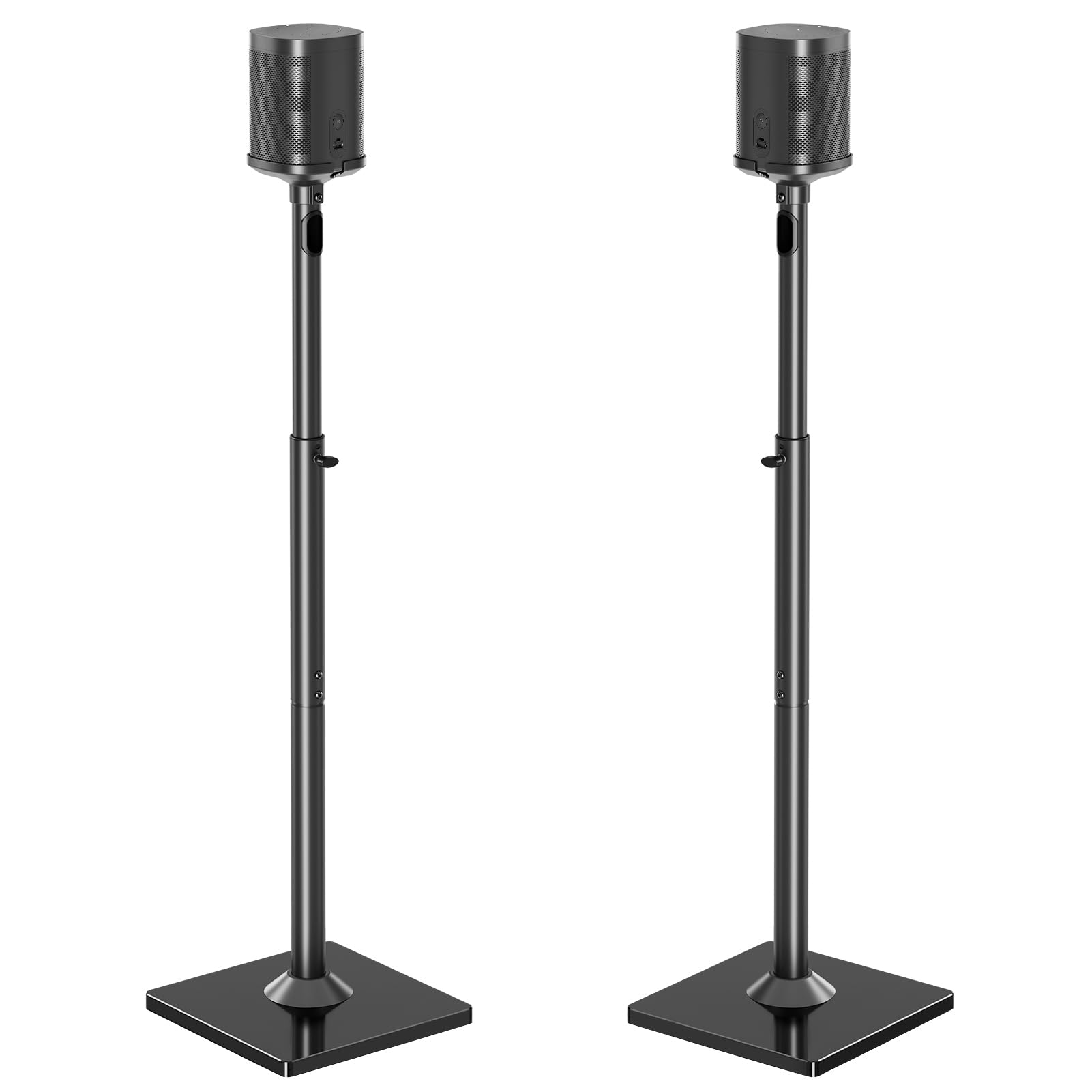 ELIVED Supporto per altoparlanti Sonos One, One SL, Play: 1, Era 100 altezza regolabile 86,8-110,3 cm, supporto per casse, 1 paio, EV5024