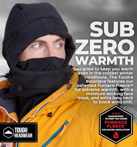 Tough Headwear Fleece Balaclava Ski Mask - Windproof Face Covering - Ski Mask for Cold Weather Gear - Winter Accessories - Image 3