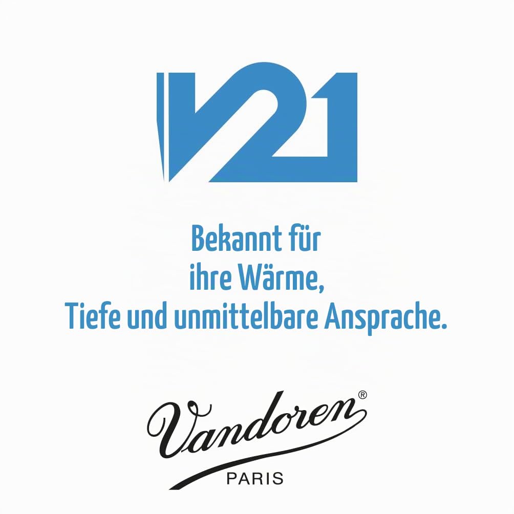 Vandoren CR8025 Blätter für B-Klarinette, Serie V21, Stärke 2,5, 10 Stück, Blau
