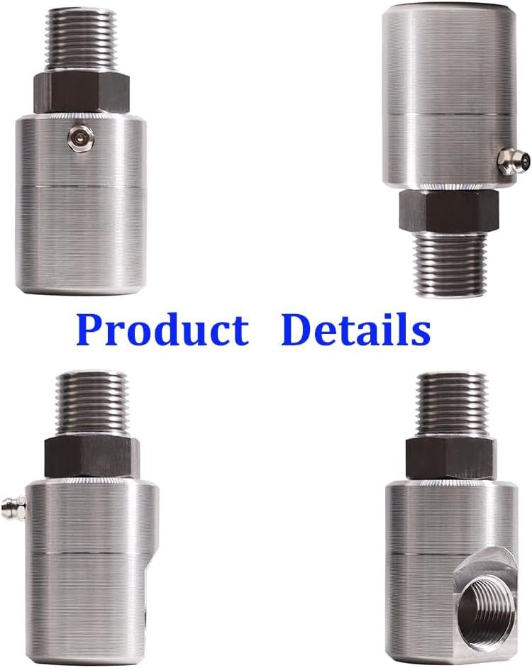1/2 Inch MXF Heavy Duty Hose Reel Swivel Compatible with Industrial and Home Steel Swivel Joint Air Hose Reel Parts, Replace 9SS8MP50XFP50-Ni-AL #5124