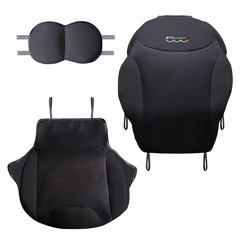UNION Coprisedili anteriori realizzati su misura specifici per FIAT 500 L. Perfettamente aderente resistente lavabile. Made in Italy (Antracite)