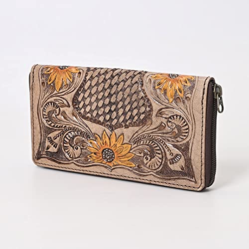 Sunflower Purse for Women & Girls | Handcrafted Sling Wallet Bag | Stylish Floral Handbag for Daily & Festive Use (Light Brown)2