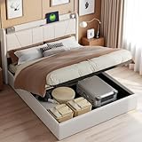 Design moderne: Avec son tissu beige doux, ce lit avec sommier bois s’intègre facilement dans tout style de décoration. Ce lit capitonné 160x200 crée une atmosphère chaleureuse et élégante dans la chambre adulte. Le cadre de litavec sommier offre confort et esthétisme. Après une journée fatigante, l’utilisateur retrouve un espace harmonieux pour lire ou se reposer