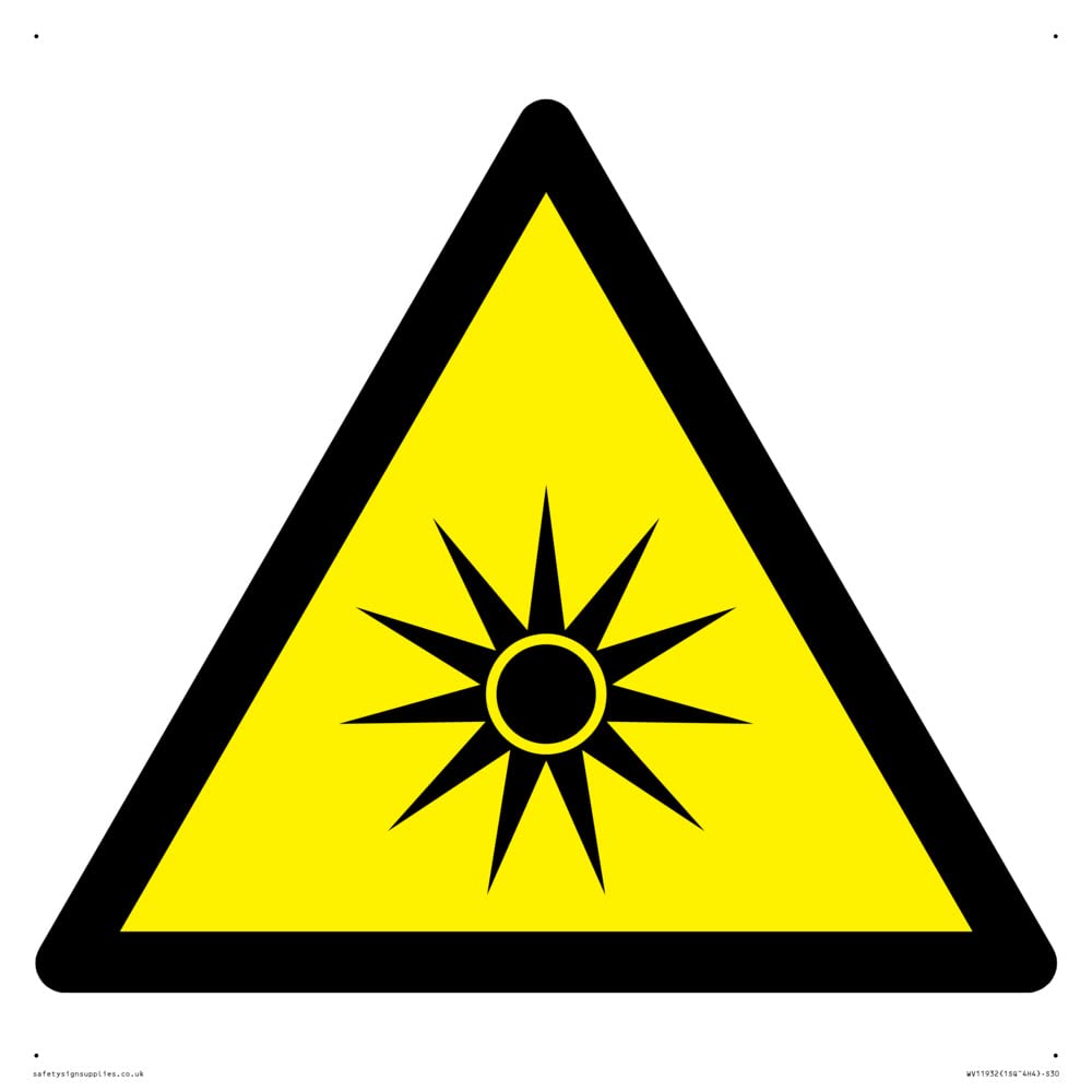 W027 Warning: Optical radiation Sign - 300x300mm - S30