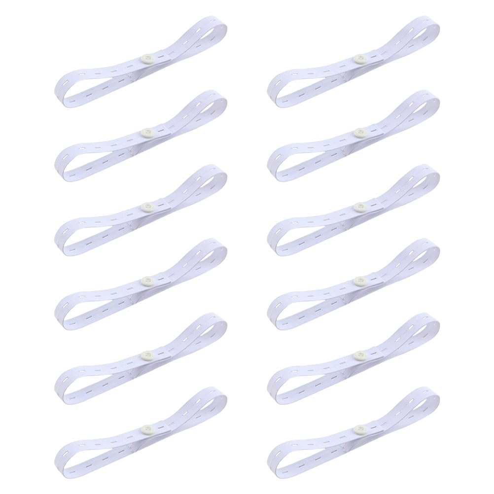 Healifty Adjustable Diaper Retaining Straps 12Pcs Elastic Cloth Diaper Fasteners for Newborns Toddler Cloth Closure Bands Baby Wipe Holder