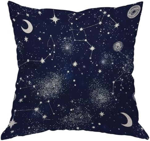 Moslion Constellation Pillowcases 18x18 Inch Stars Moon Planet Sp...