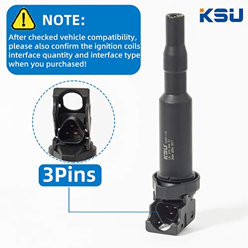 0221504470 Ignition Coil Pack For Bmw 325I 325Ci 328I 330Ci 335I 525I 528I 530I 535I 545I 745Li X3 X5 M5 M6 Z4 12137594937 12137562744 12137571643 Uf592 (6Pack) #TOP5