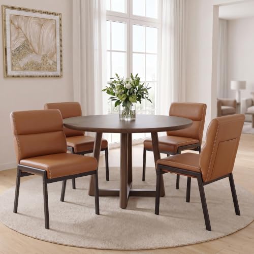 Image of VASAGLE Dining Chairs Set of 4, Upholstered Kitchen Chairs