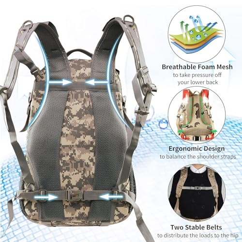 Image of Tactical Backpack for Men Molle Military Rucksack Pack Waterproof Daypack