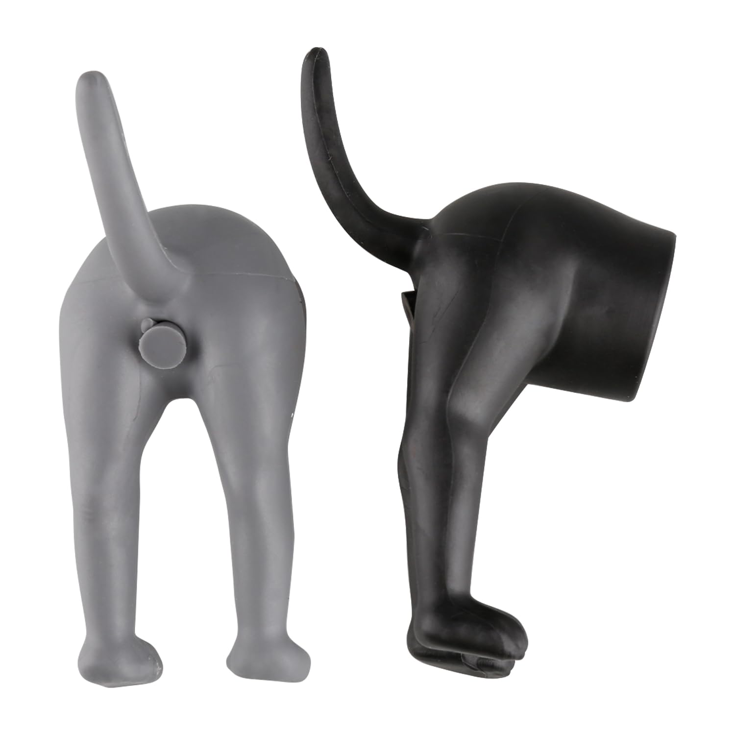 Rumyve 2pcs Poo Dog Toothpaste Top Hat,Creative Toothpaste Dispenser,Toothpaste Squeezer Portable Dust Proof Fun Everyday Prank Project(Black&Grey)