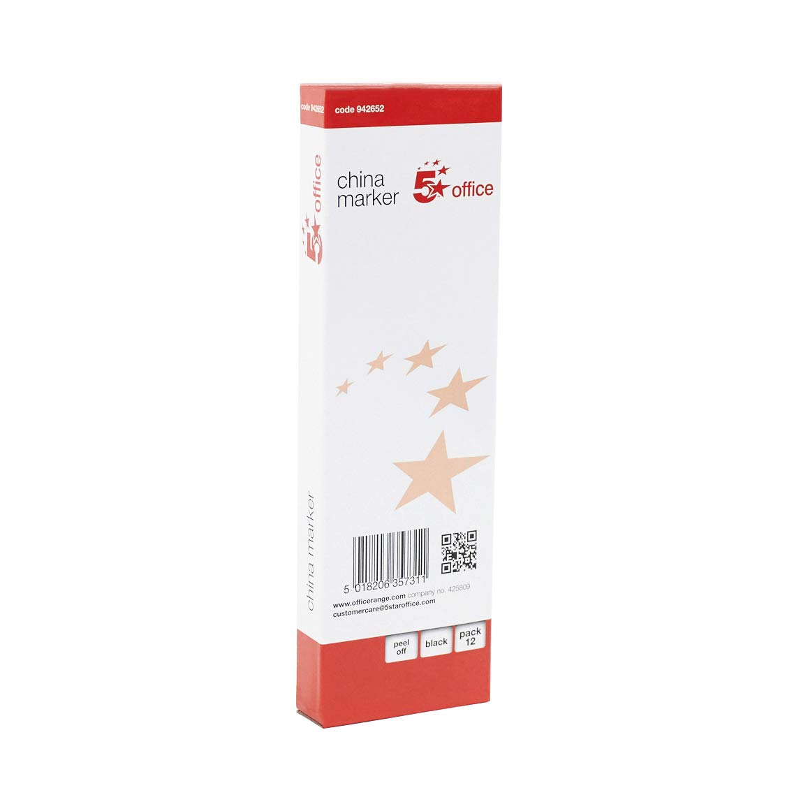 5 Star Office China Graph Pencil 4mm Column Non-toxic Black [Pack 12]