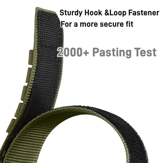 Image of YODI 22mm Strap Band Compatible with Noise Colorfit Pro 6 Max /Halo 1.43, Samsung Galaxy Watch 3 (45mm) / Watch (46mm) Smartwatch Only, Nylon Sturdy Classic Straps (Rugged-Black)