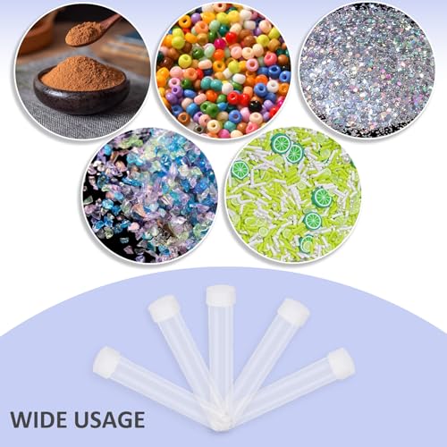 Image of Magibeads 20Pcs Clear Tube Plastic Bead Containers with Lids 2.99 x 0.53 Inches Travel Size Seed Bead Cylinder Bead Organizer Box Diamond Painting Storage Containers for Jewelry Making