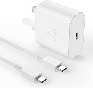 25W For Samsung Super Fast Phone Charger, USB C Plug and Cable for Samsung Galaxy S23/ S23 Ultra/ S21 FE/ S21/ S22/ S22 Ultra/ S20/ A53/ A54/ A33/ A40 / A14/ A13/ A12/ A51