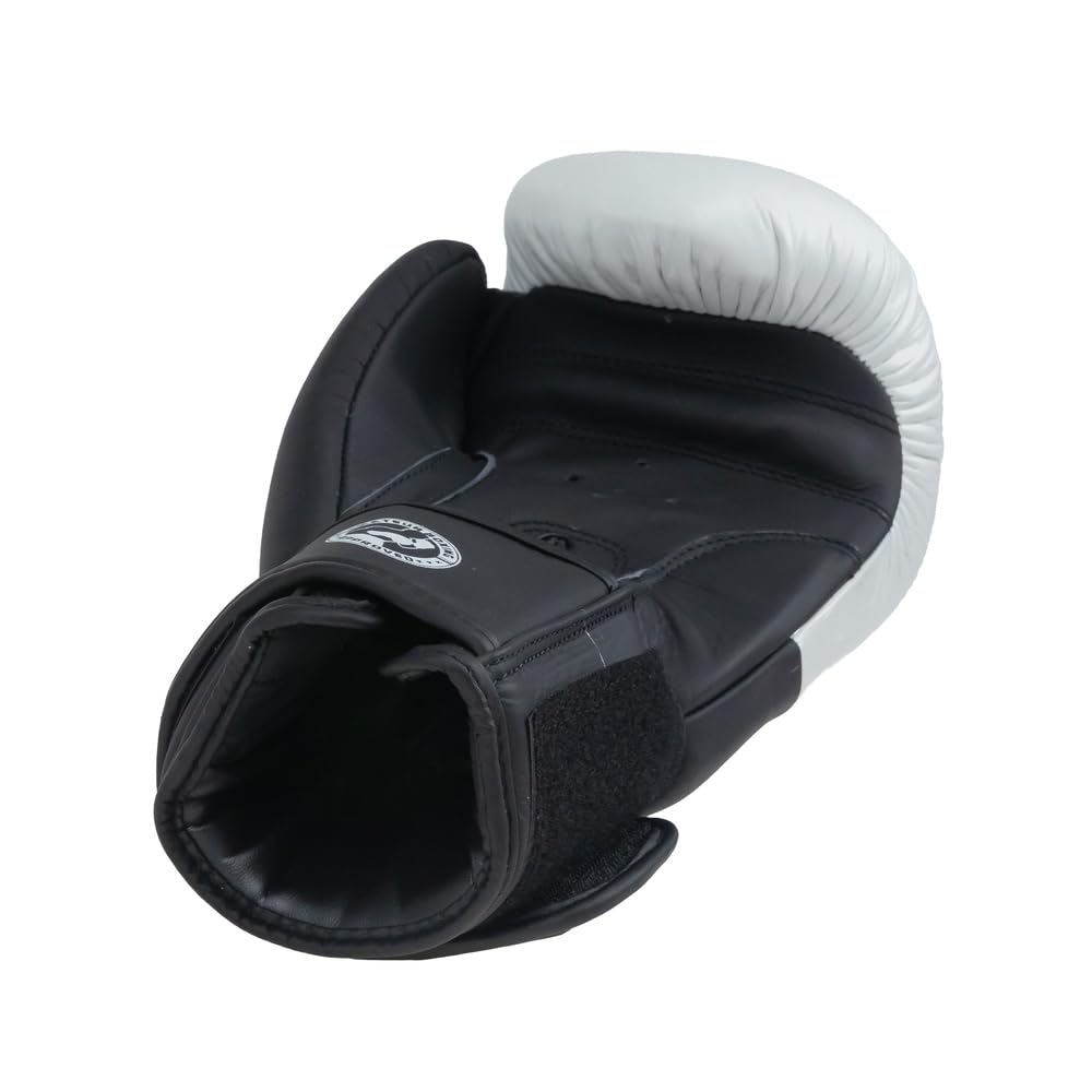Booster - Guanti da boxe - Thunder Series 1 - Nero/Bianco - 12 oz
