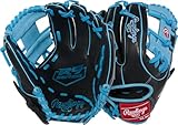 Rawlings | R9 Series Baseball Glove | 11.5' | Right Hand Throw | Black/Columbia Blue
